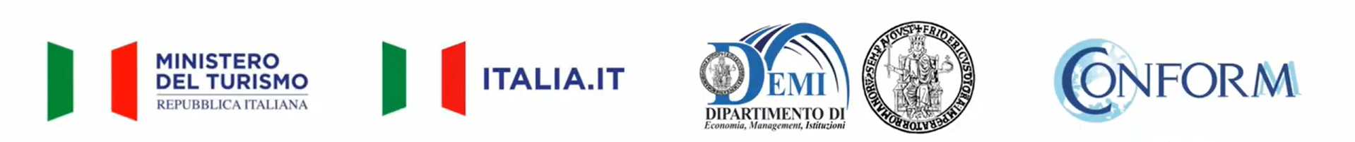 Ministero del Turismo · Italia.it · Università degli Studi di Napoli Federico II, Dipartimento DEMI · CONFORM